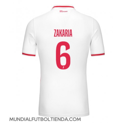Camiseta AS Monaco Denis Zakaria #6 Primera Equipación Replica 2024-25 mangas cortas